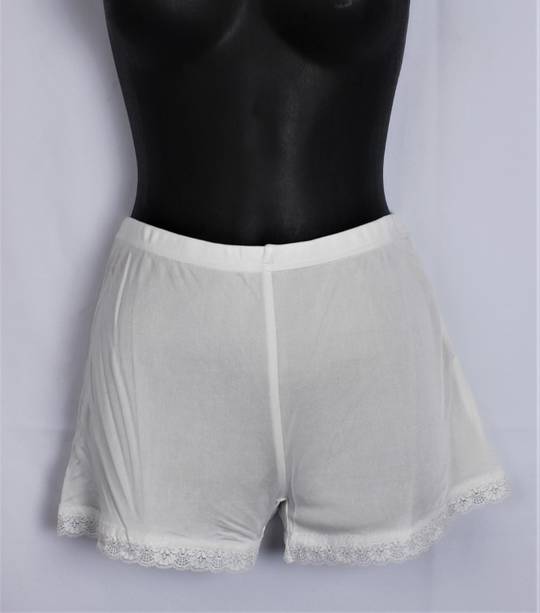 Silk French knickers with lace trim natural Style:AL/SILK/9/NAT